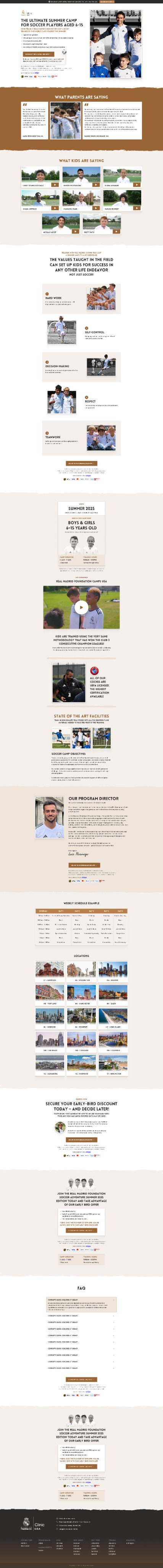 Landing page after